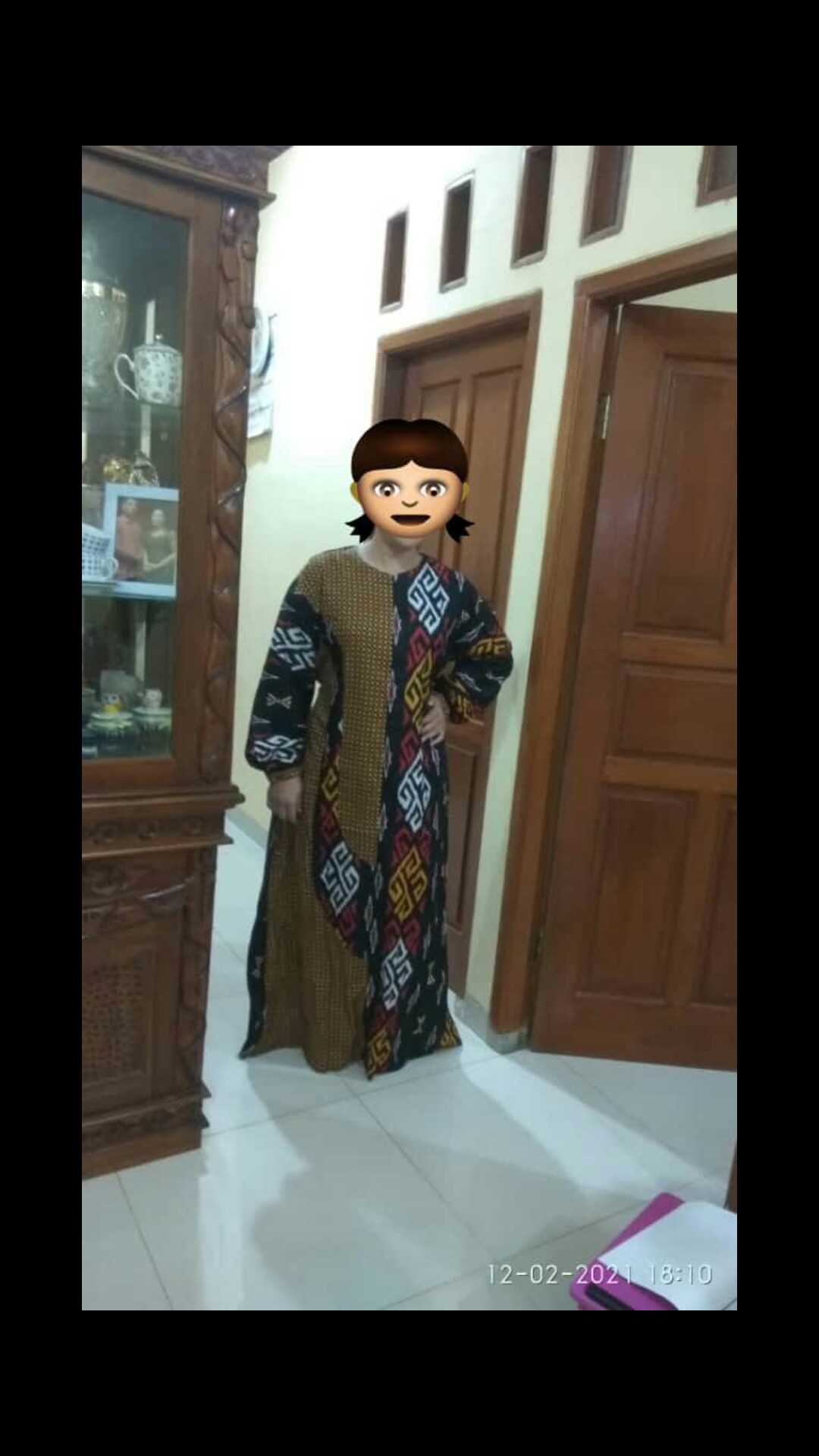 Ms Gamis Batik Sriwedari Maxi Bumil/busui Katun Sogan Allsize Ld 104..