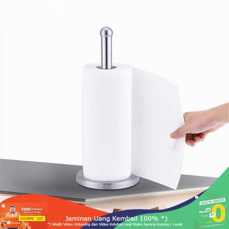 (BISA COD) RVOSTR Fostor Tempat Tisu Kitchen Paper Roll Towel Holder Stand - SV75