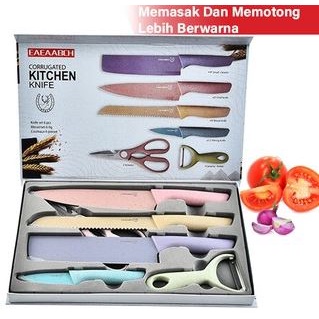 Pisau Set Dapur Tebal isi 6 Pcs Pisat Set Dapur