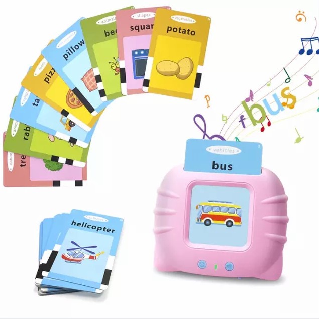 MOMBABY1 Mainan Mesin kartu pintar bahasa inggris mandarin / flash card child