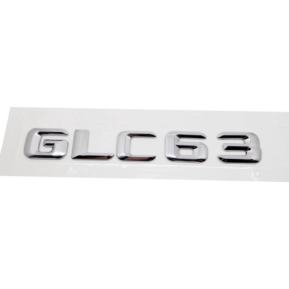 Stiker Emblem Metal Tulisan Angka Warna Hitam Silver Glc43 Glc63 Glc200 Glc300 Untuk Bagasi Belakang Mobil Mercedes Benz 3d