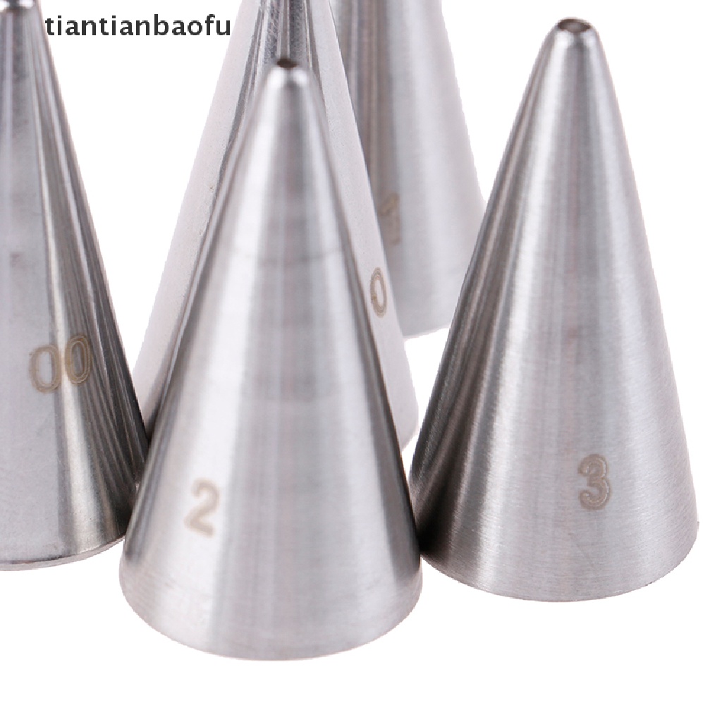 5 Pcs Alat Nozzle Icing Piping Bentuk Bulat Untuk Dekorasi Pastry