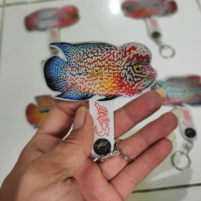 Wayang Louhan Aclyric Tebal Gantungan Kunci Untulan Ikan Louhan Sedang Gk356