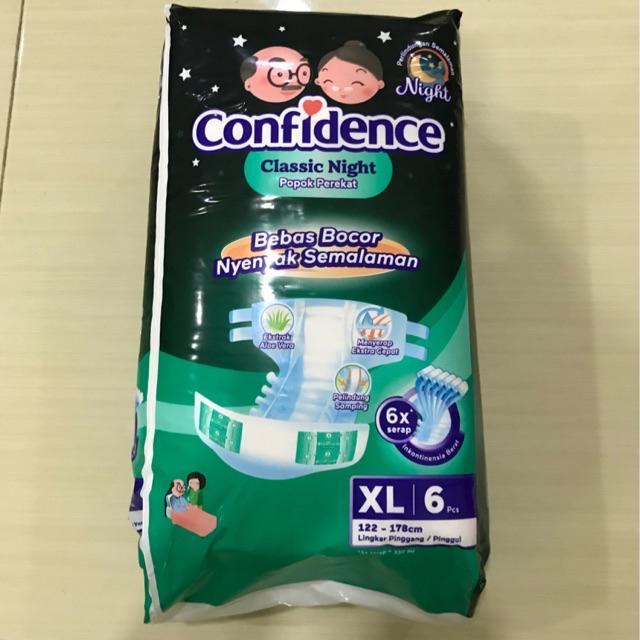 Popok perekat confidence classic night xL6s L7s M8s-XL