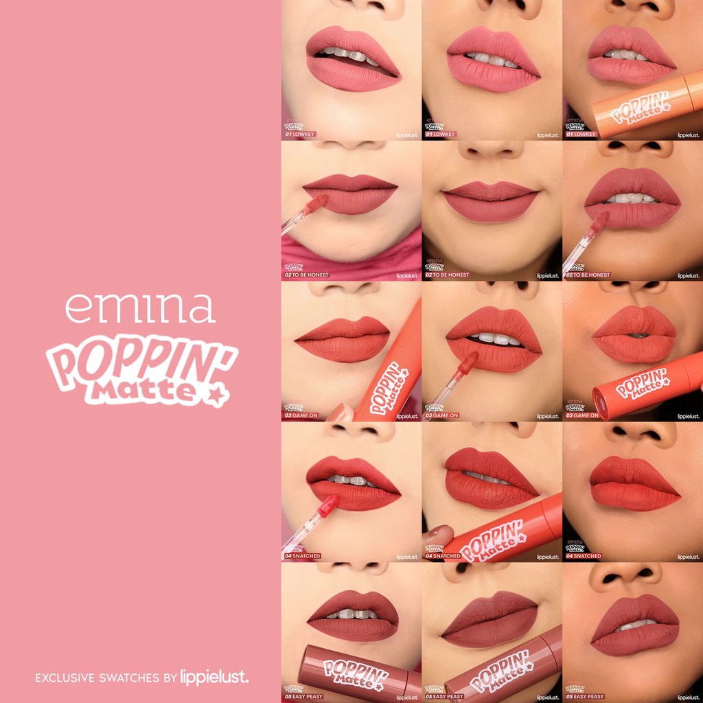 `ღ´ PHINKL `ღ´ ╰☆☆ 𝔢мιℕά ☆☆╮Emina Poppin Matte Lipcream ombre cocok untuk remaja ke sekolah kampus kerja