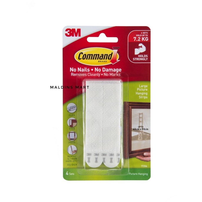 

Nikmati 3M Picture Hanging Strip Large Command Perekat Foto Dan Bingkai 4 Sets Diskon