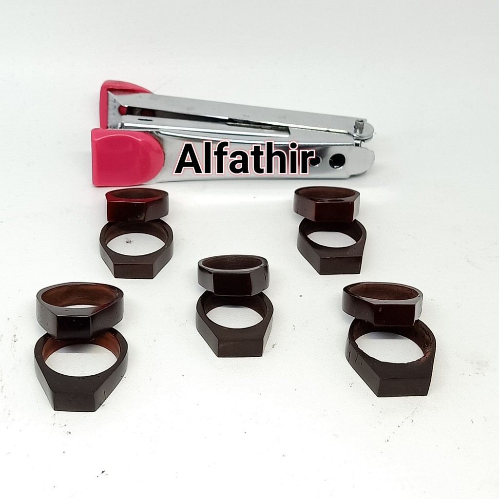 10 pcs cincin kokka kaukah plat tipis hitam