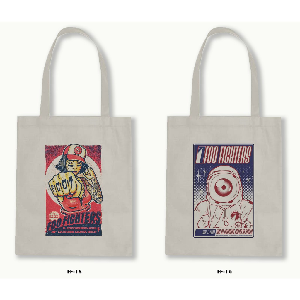 TOTE BAG BLACU-FOO FIGHTERS.02