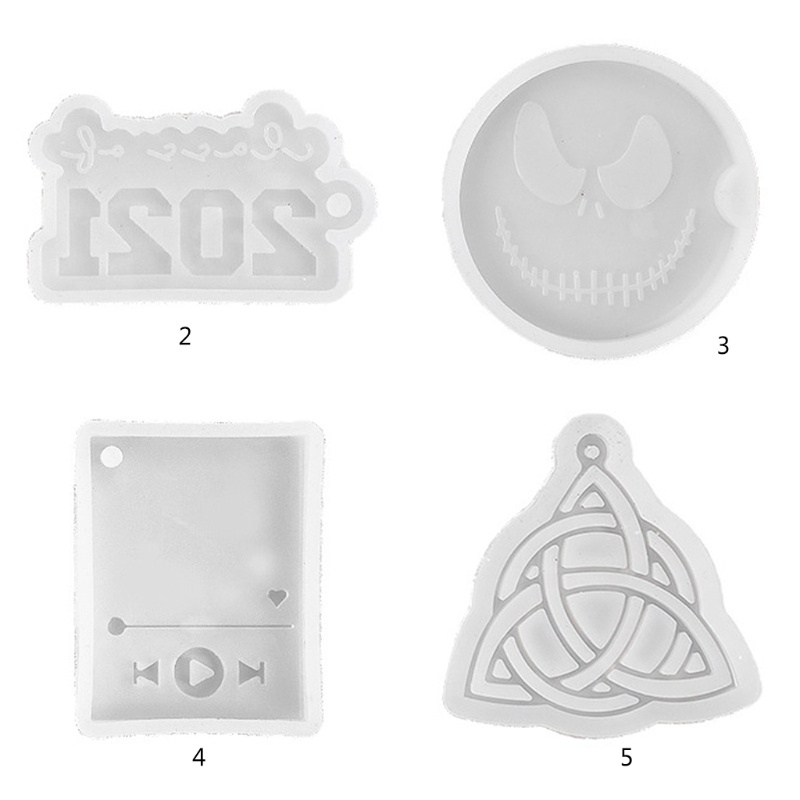 SIY  Super Glossy Keychain Crystal Epoxy Resin Mold Pendant Silicone Mould DIY Crafts Jewelry Necklace Making Tool