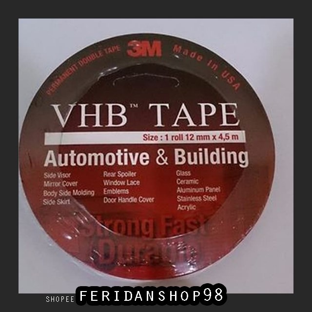 

FS1071 3M VHB TAPE ATK DOUBLE TAPE 1 ROLL 12MM X 4 5 M BY FERIDANSHOP98