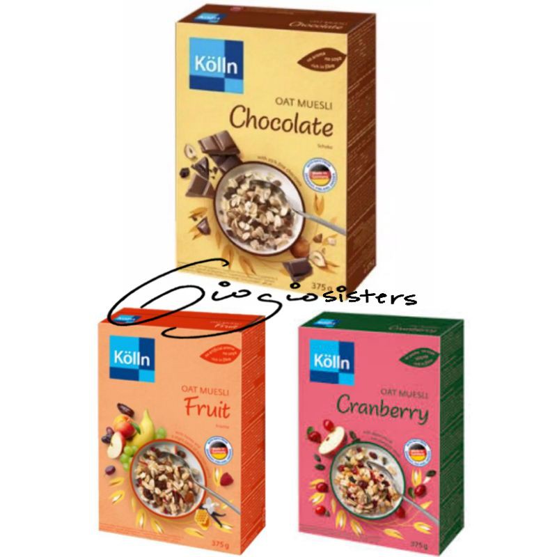 

Kolln Oat Muesli 375g Chocolate Fruit Cranberry | Sereal Cereal Box
