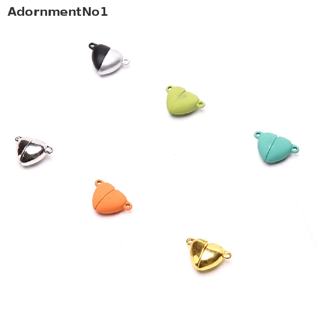 (AdornmentNo1) 10pcs Gesper Magnetik Bentuk Hati Untuk Membuat Perhiasan DIY