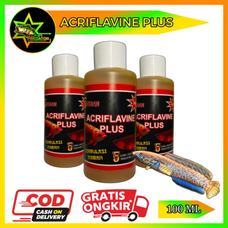 OBAT IKAN HIAS ACRIFLAVINE PLUS ANTI JAMUR 100 ML