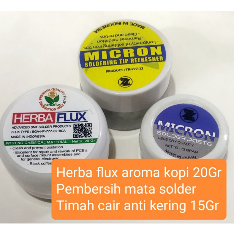 PAKET PROMO TIMAH CAIR HERBA FLUX TIP REFRESHER