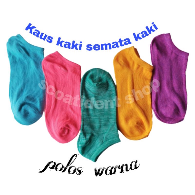 Kaos kaki semata kaki polos warna (12 PASANG)