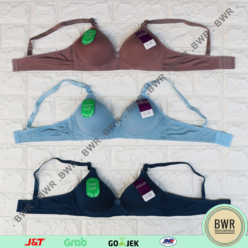 BH SOREX 17238 | Sorex Bra Cup Sedang Sorex | Bh Sorex Busa Tanpa Kawat Kancing 2 Terlaris Pilih warna - Bwr