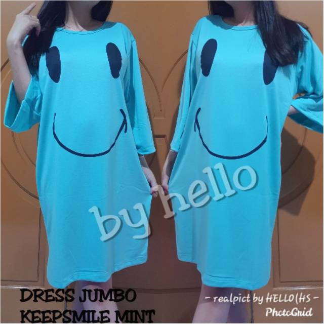 DRESS OVERSIZE JUMBO FIT XL KEEPSMILE REALPICT