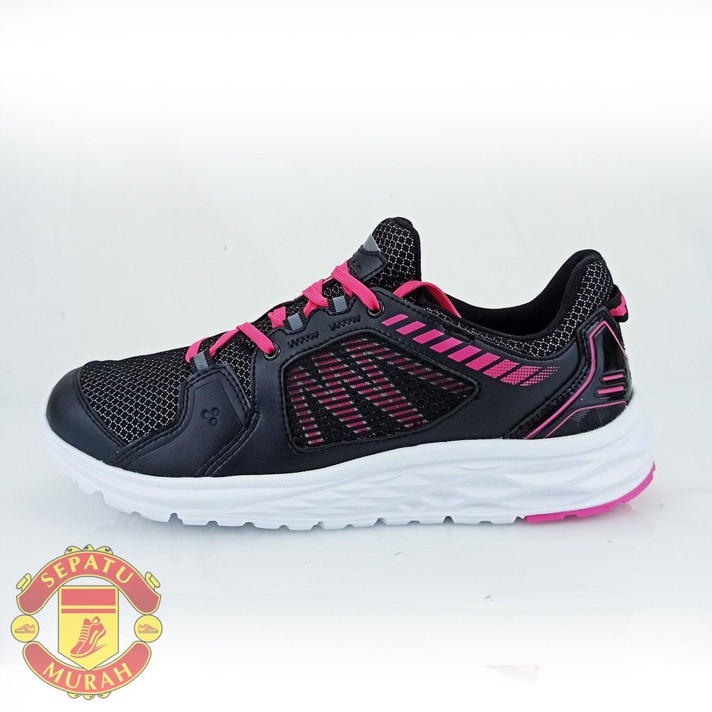 Ardiles Men Riffle Speed Sepatu Lari - Hitam/Merah Fushia