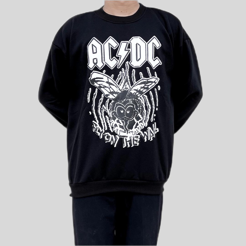 ACDC FLY ON THE WALL SWETAER OVERSIZE PRIA SWITER CREWNECK