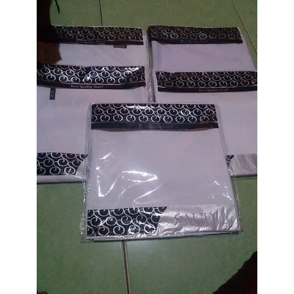 jilbab segiempat saudia rawis kusus warna putih bersih harga pelajar