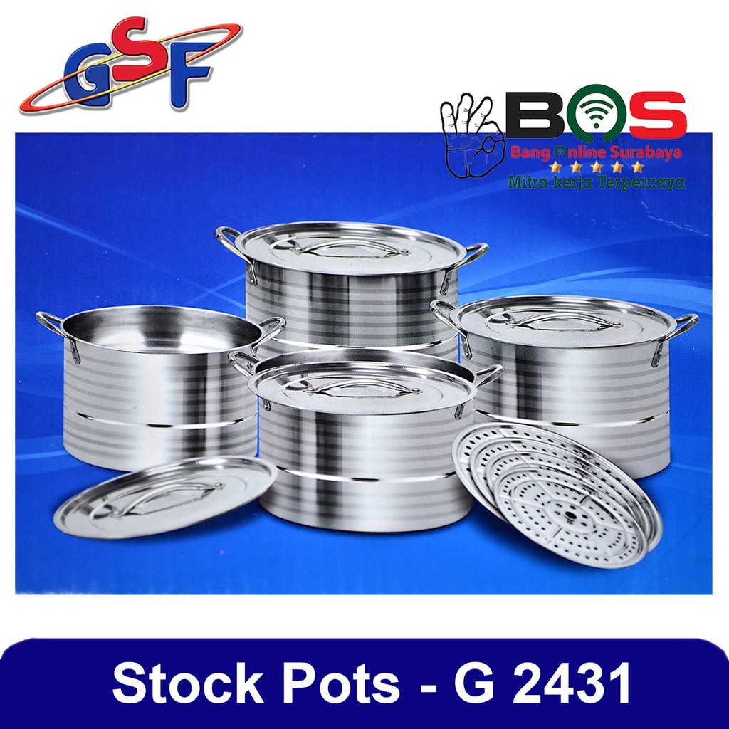 Stocks Pot Steamer Set 12 Pcs Panci Kukus GSF-G2431 GSF G2431