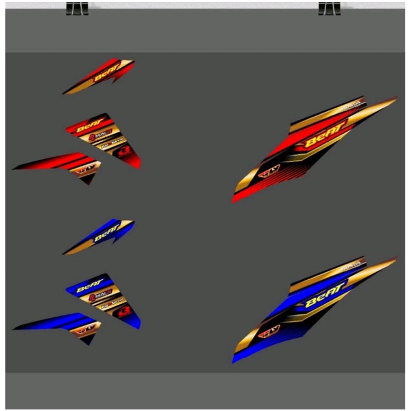 Striping Beat Fi 2013 2014 2015 Variasi Sticker Stiker Skotlet Lis List List Motor Lis