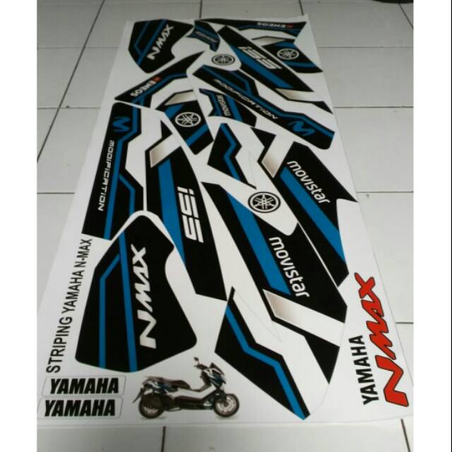 Sticker semifull yamaha Nmax variasi lis biru