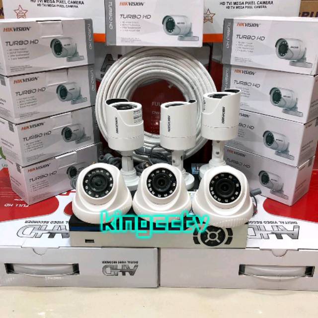 Paket CCTV HIKVISION 6 Channel 2MP HDTVI 1080P Siap Pasang