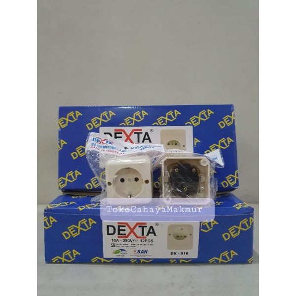 Stop Kontak/1 Lubang/Saklar Arde Petak OB Dexta DX-916 SNI