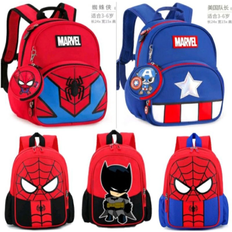 Tas Ransel Anak superhero Ransel anak sekolah anak laki-laki