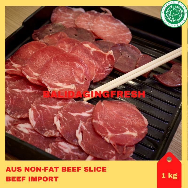 

Beef Slice Non-Fat 500 gr / Daging Sapi Sirloin Iris Tanpa Lemak Halal