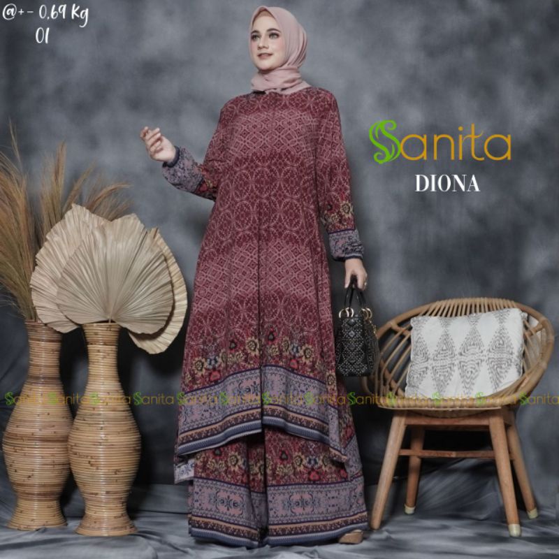 Set Tunik Kulot Diona by Sanita