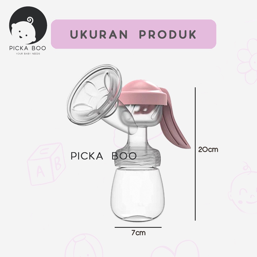 PICKA BOO Pompa Asi Manual Praktis Dibawa Kemana Saja BPA FREE