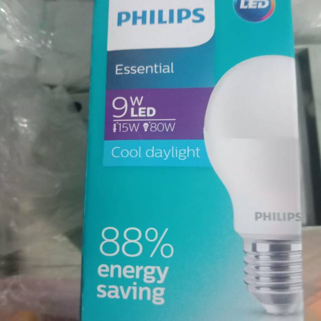 Lampu led Philips 9Wat essential putih