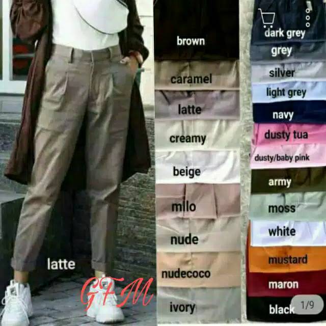 Promo Baggy pants american drill//celana wanita