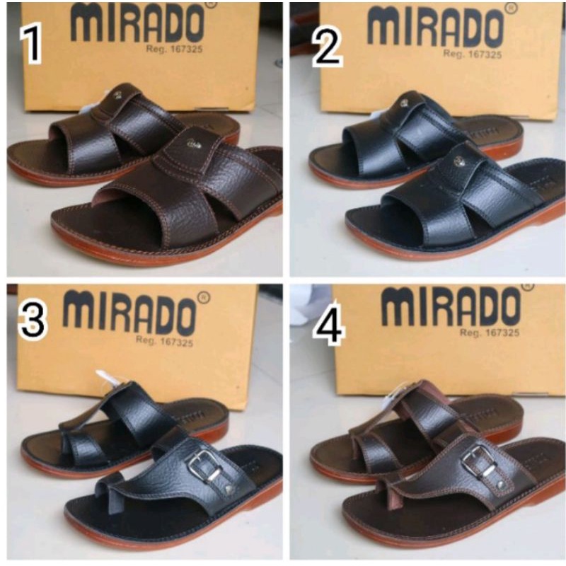 sandal kulit pria branded/sandal kulit mirado COD