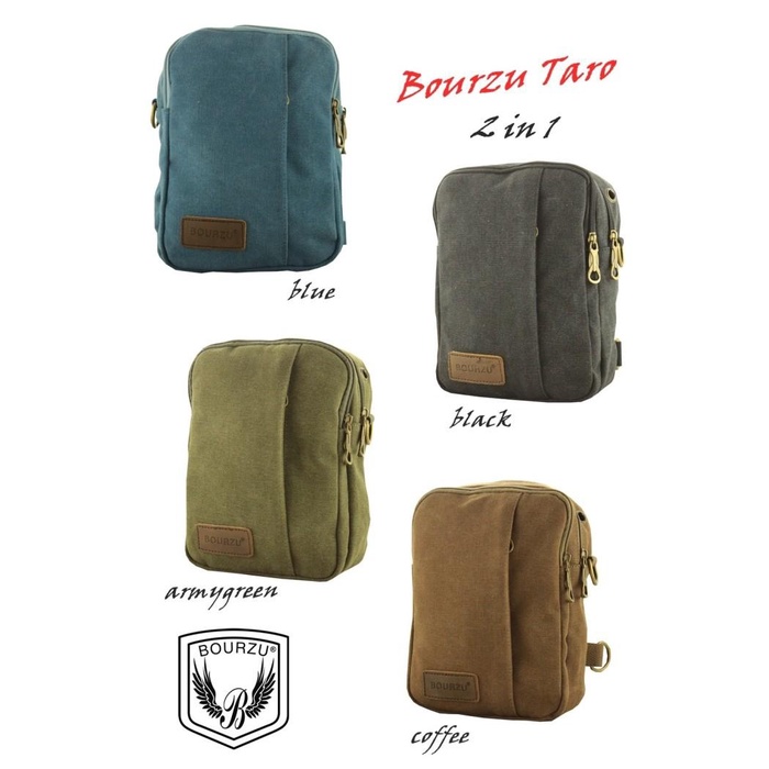 Travel Bag Tas Selempang Slingbag Crossbody Kanvas Travel Bag Kanvas Bourzu