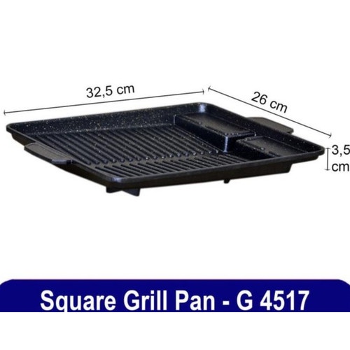 Yakiniku Grill Pan GSF BBQ Griil Pan Kotak Anti Lengket