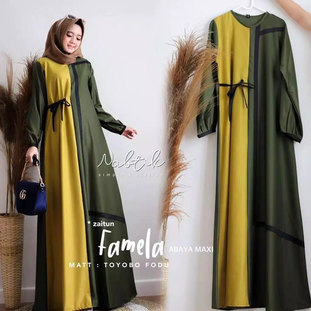 Famela Gamis Super Jumbo Tali pinggang