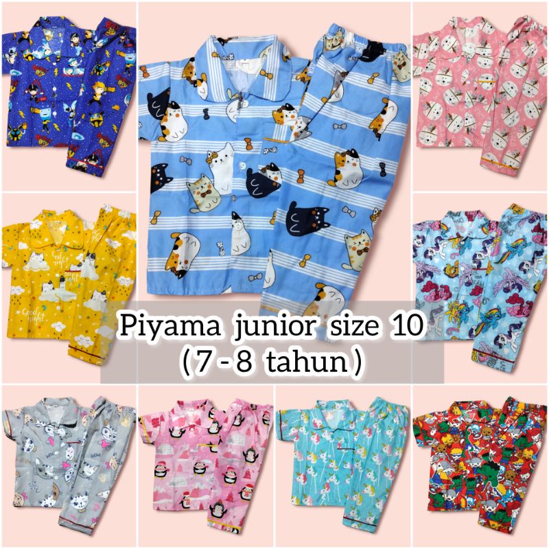 (PART 2) piama junior SIZE 10 (7-8 tahun)