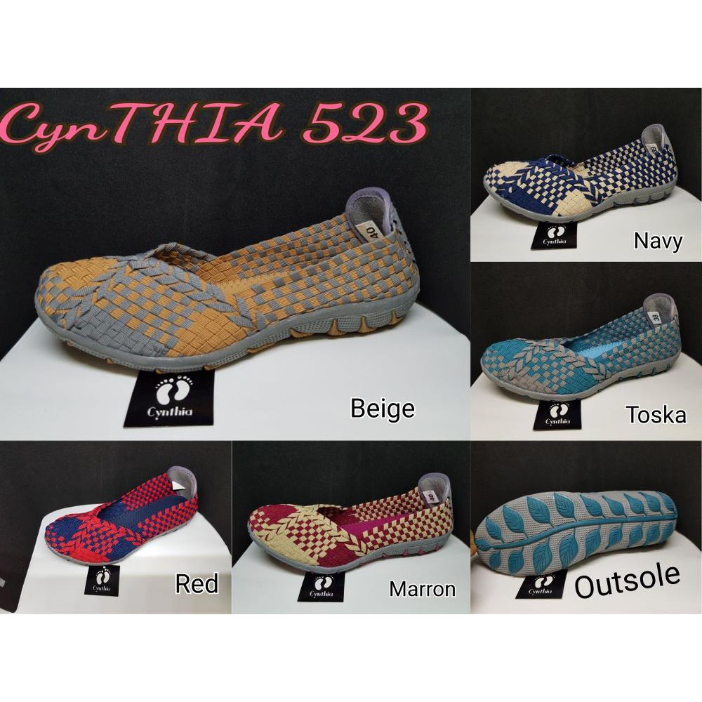 Jual CYNTHIA SEPATU RAJUT SEPATU ANYAM CYNTHIA FLAT 523 ORIGINAL Berkualitas