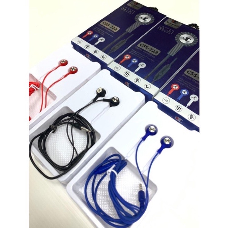 PROMO HANDSFREE CHAMPION CS222 NEW STREO EARPHONE