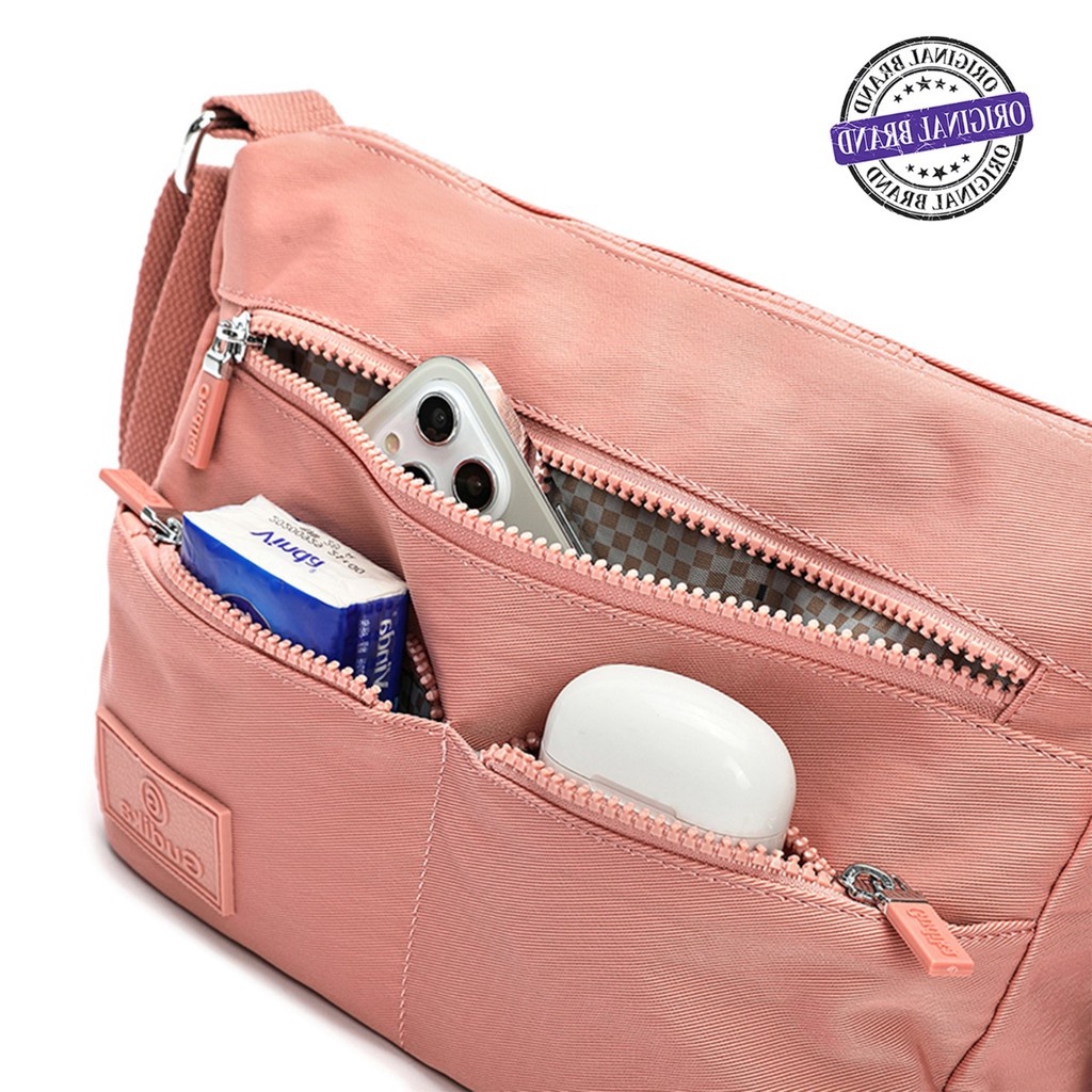 GUDIKA - Tas Selempang Wanita Trendy Import Original 5191 - Tas Wanita Selempang Bahu Import Korea Kekinian Terbaru Bahan Nylon Waterproof Anti Air - slingbag - tas mini - bag - cewek - imut - fashion - branded - santai - tas - slempang - termurah - ori