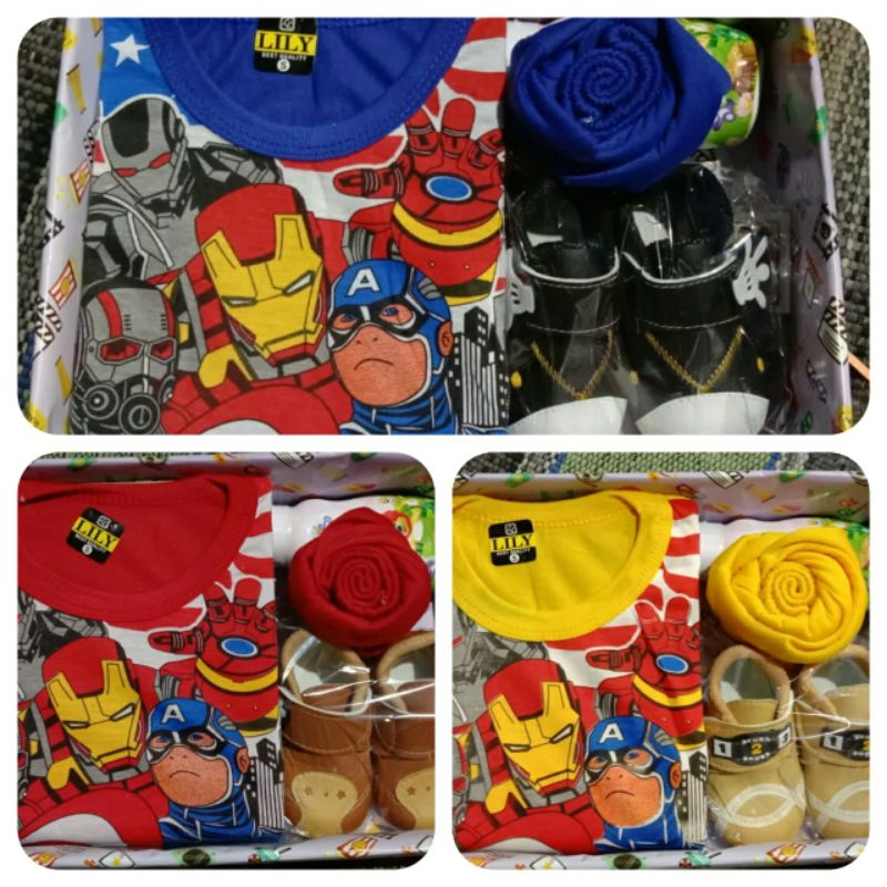 Kado bayi baru lahir/parsel sambang bayi - COWOK- ready sesuai gambar.-Marvel