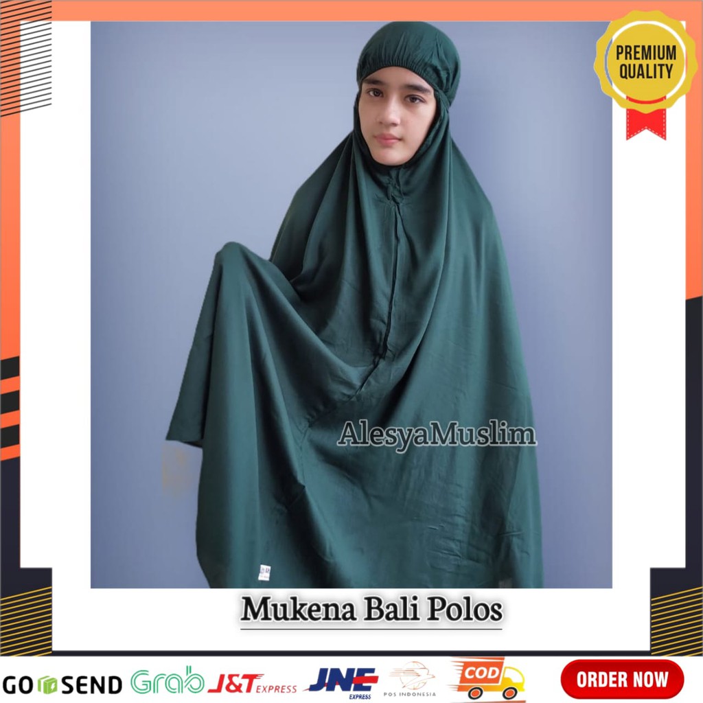 Mukena bali polos warna alesy 01