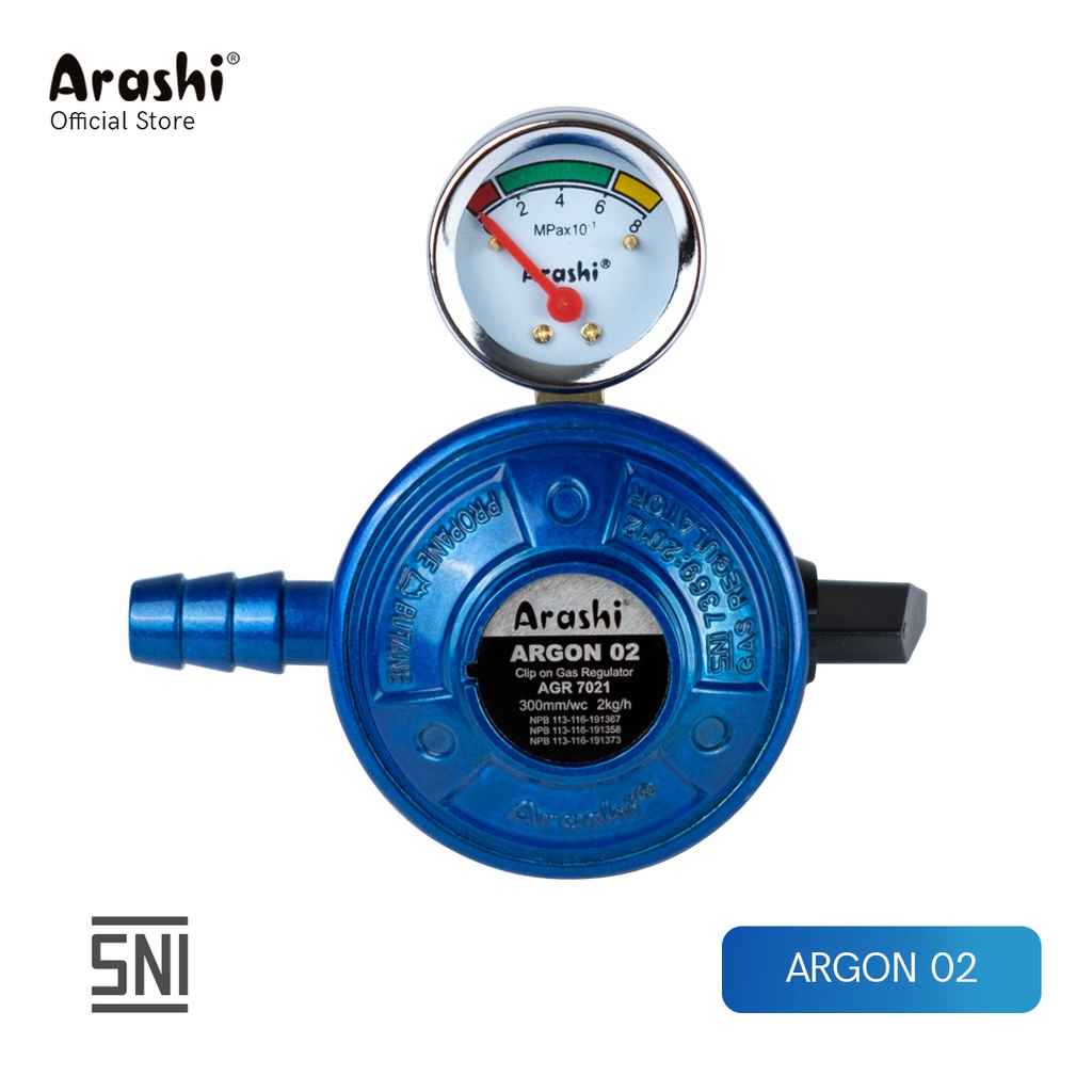 Arashi ARGON 02 Regulator Kompor Gas Anti Bocor SNI