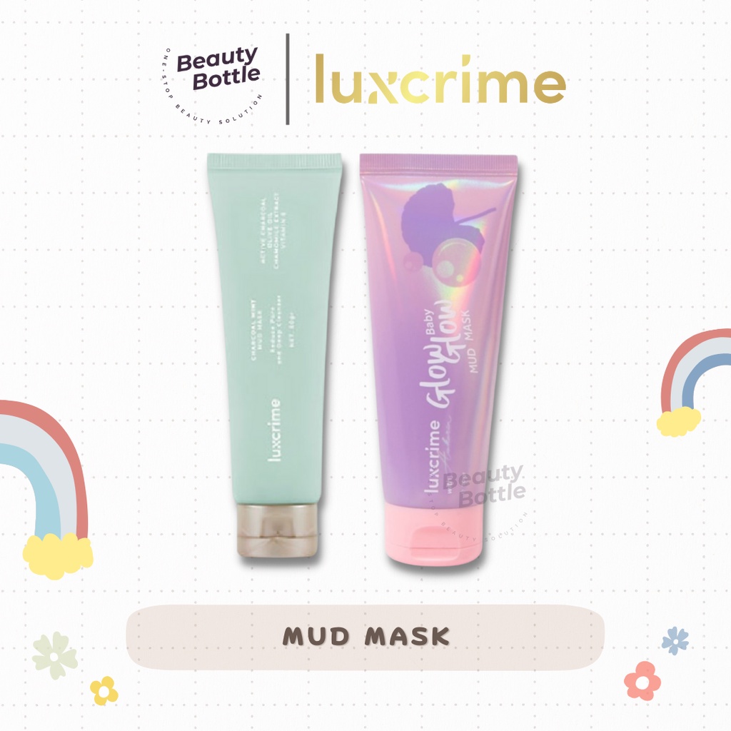 Jual Luxcrime Charcoal Mint Mud Mask Masker Wajah Shopee Indonesia