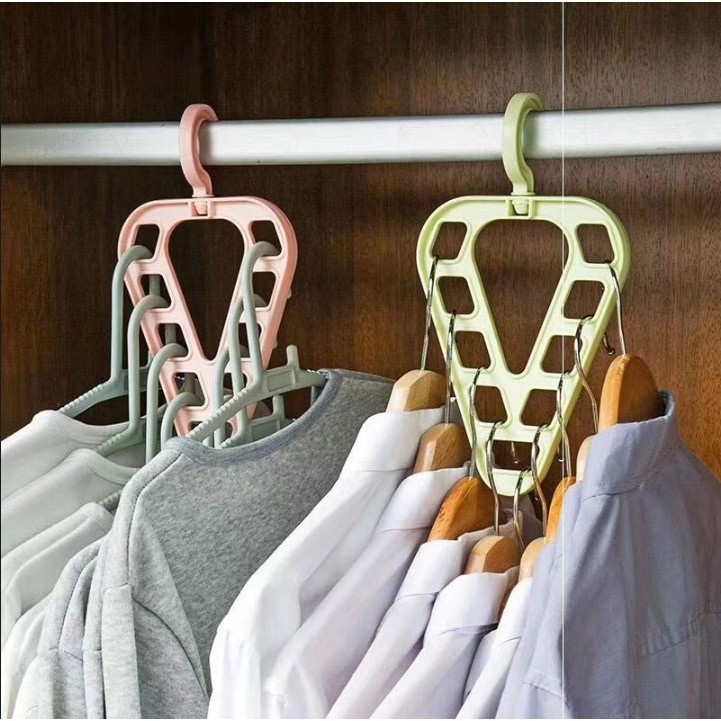 love hanger Magic Hanger 9 in 1 Bentuk Love / Gantungan Baju 9 Lubang