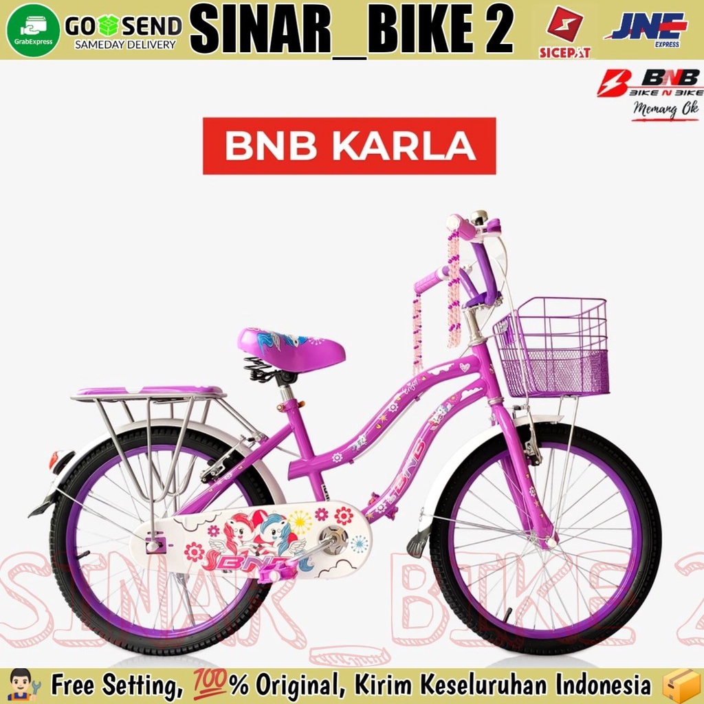 Sepeda Anak Perempuan 20 Inch  BNB KARLA Keranjang