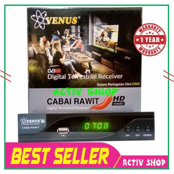 Receiver Tv Set Top Box Venus Cabai Rawit Dvb T2 Digital Original